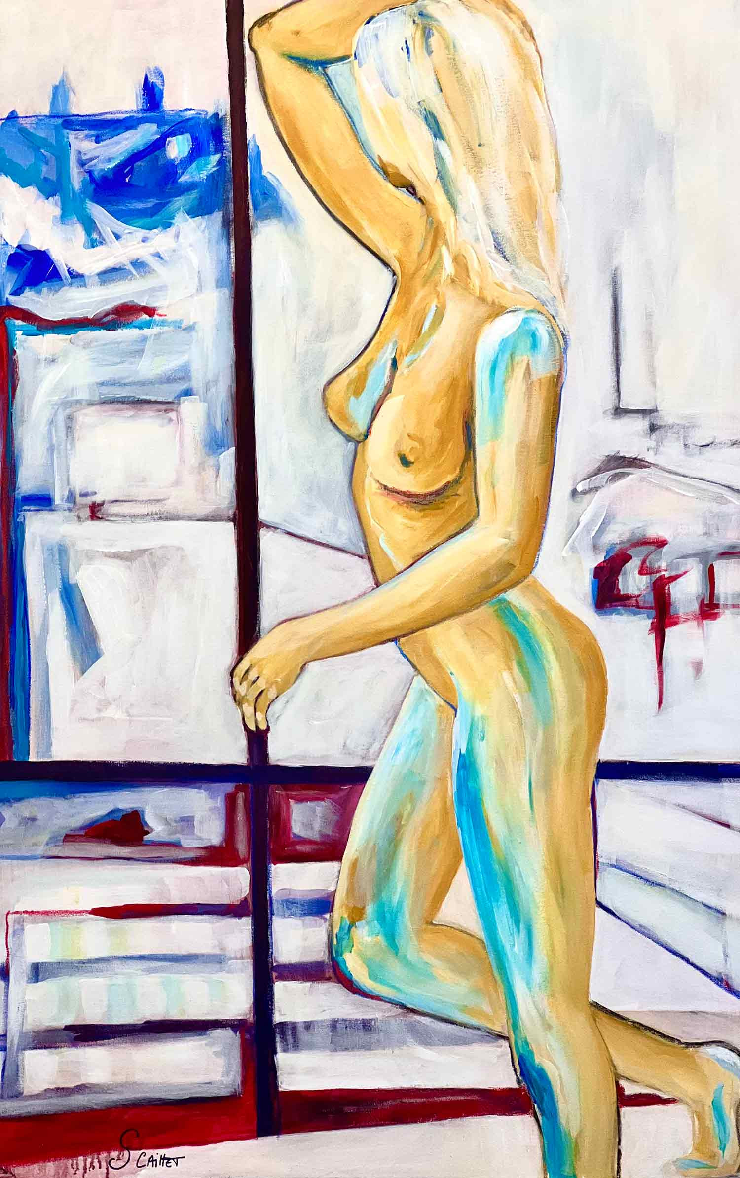 Stéphanie Caillet, Le temps d'un week-end, painting - Artalistic online contemporary art buying and selling gallery