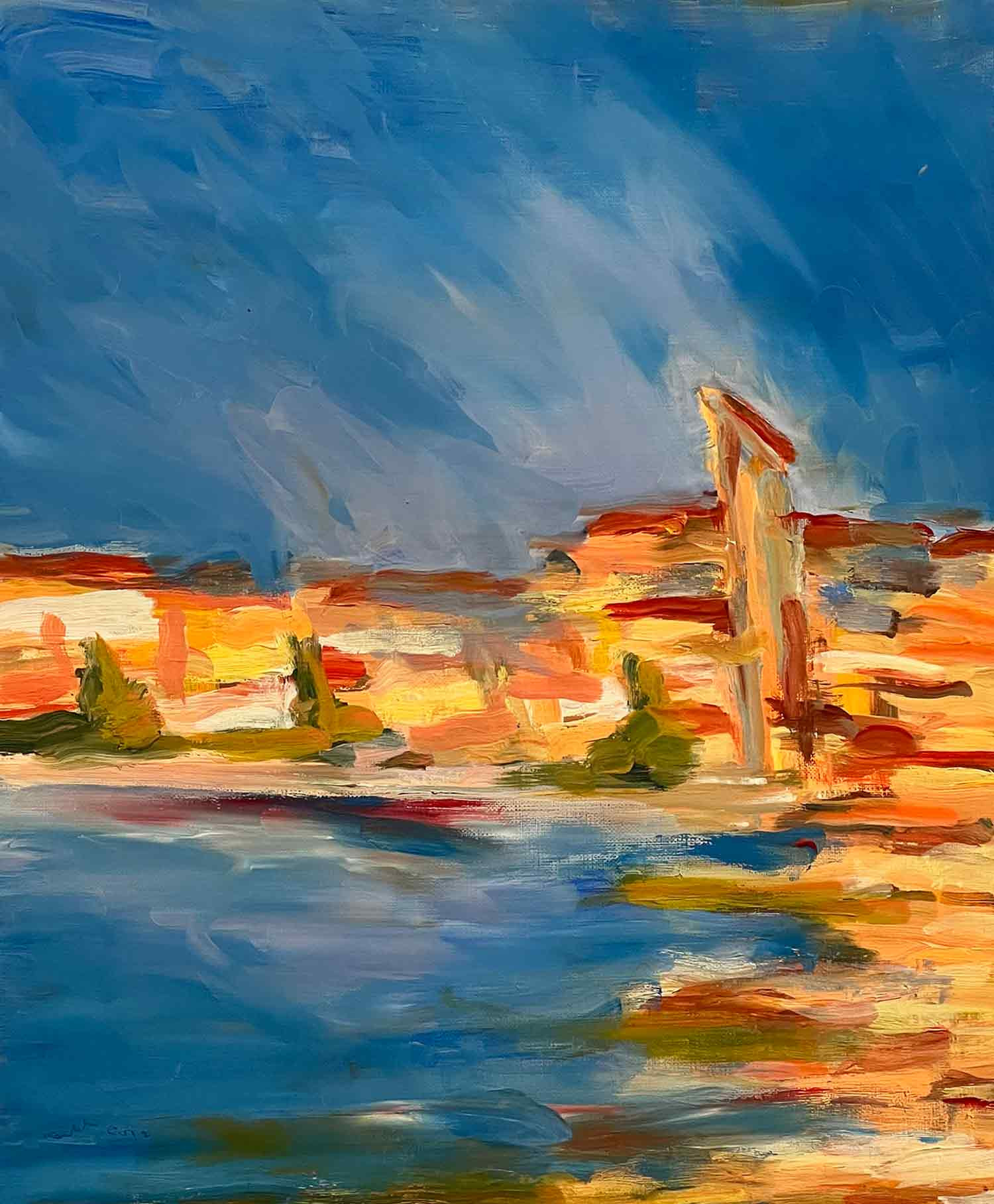 Katia Feintuch, Falaises 2, painting - Artalistic online contemporary art buying and selling gallery