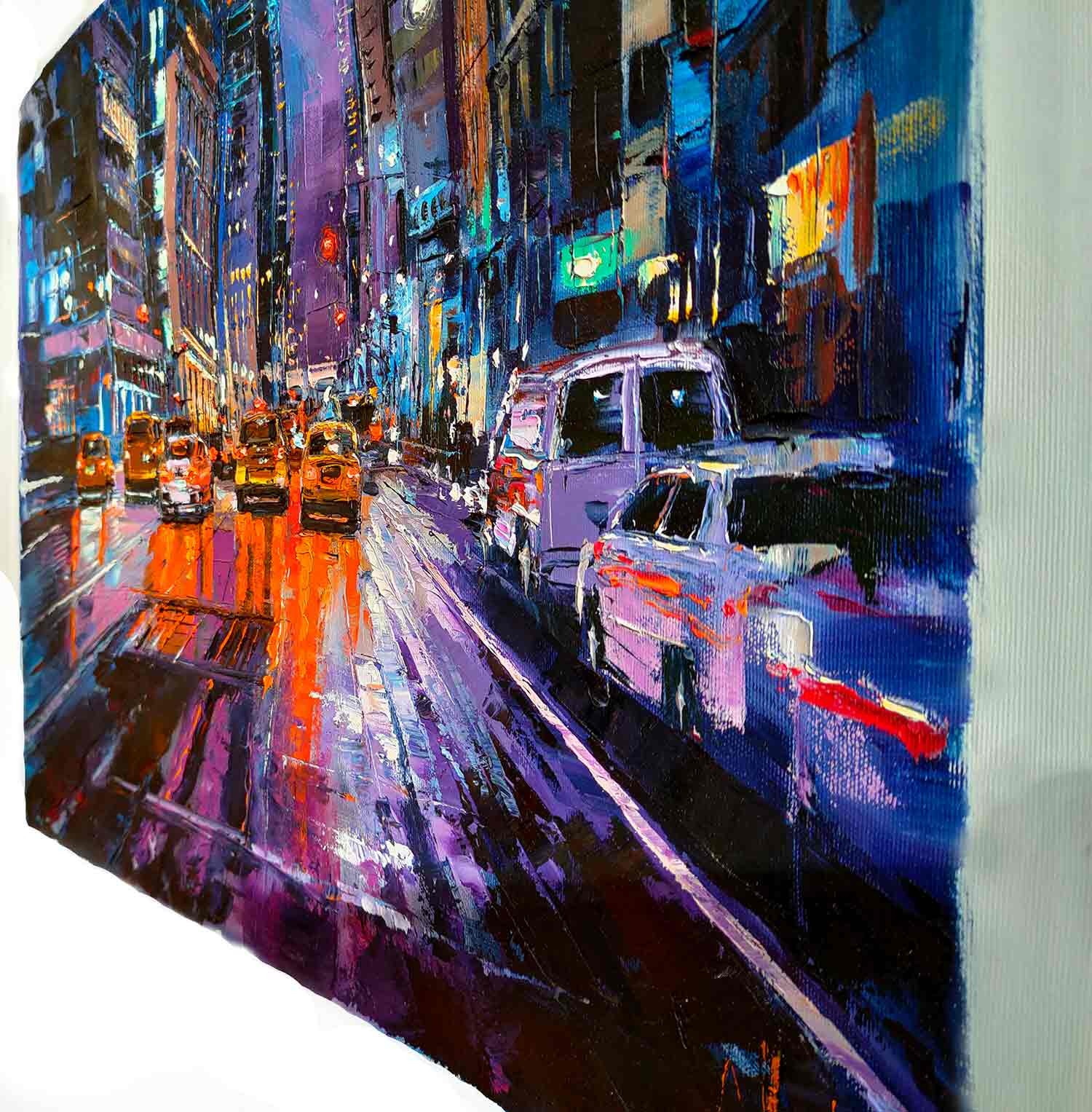 Allende, NewYork lights, painting - Artalistic online contemporary art buying and selling gallery