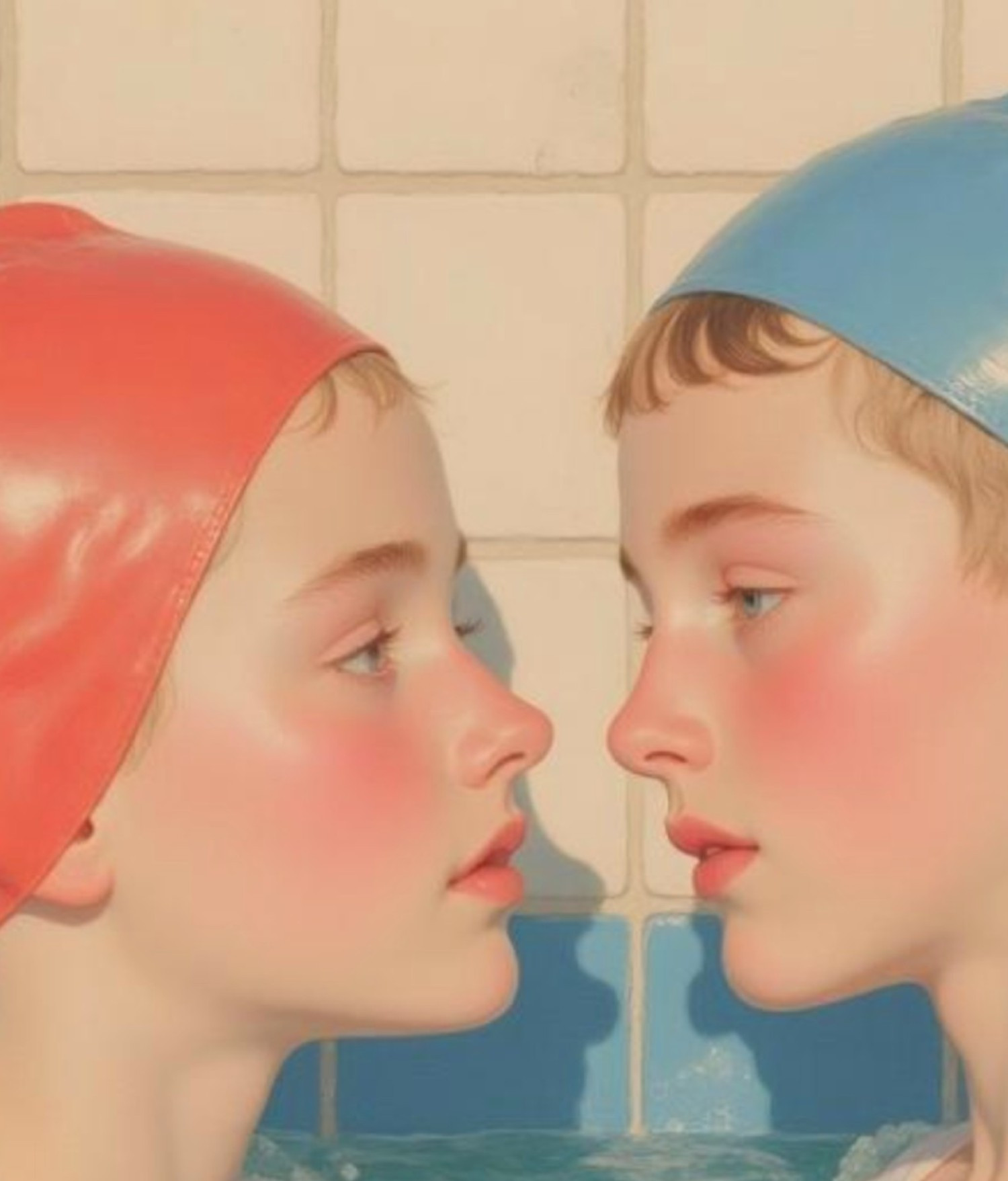 Mr Strange, Sister and Brother at Pool, edition - Artalistic online contemporary art buying and selling gallery