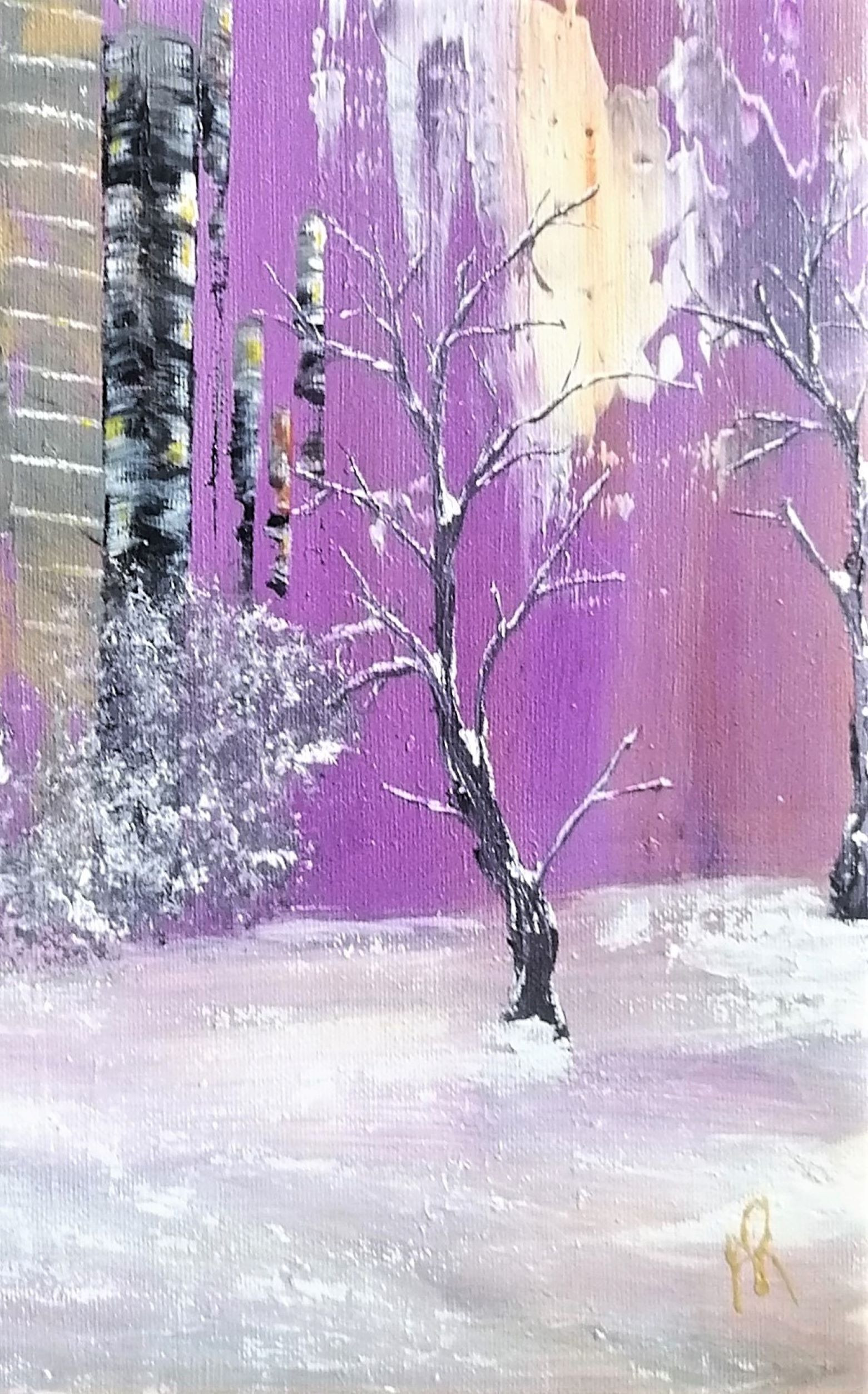 Anne Robin, Purple, painting - Artalistic online contemporary art buying and selling gallery