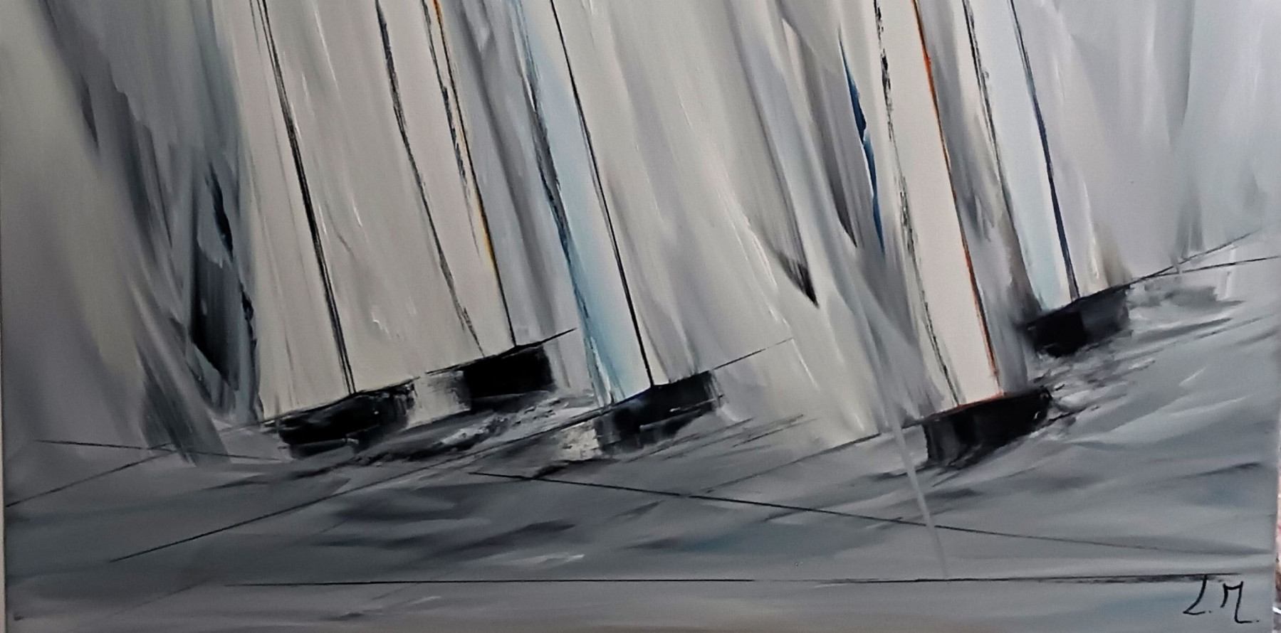 Lydie Massou, Sailing, painting - Artalistic online contemporary art buying and selling gallery