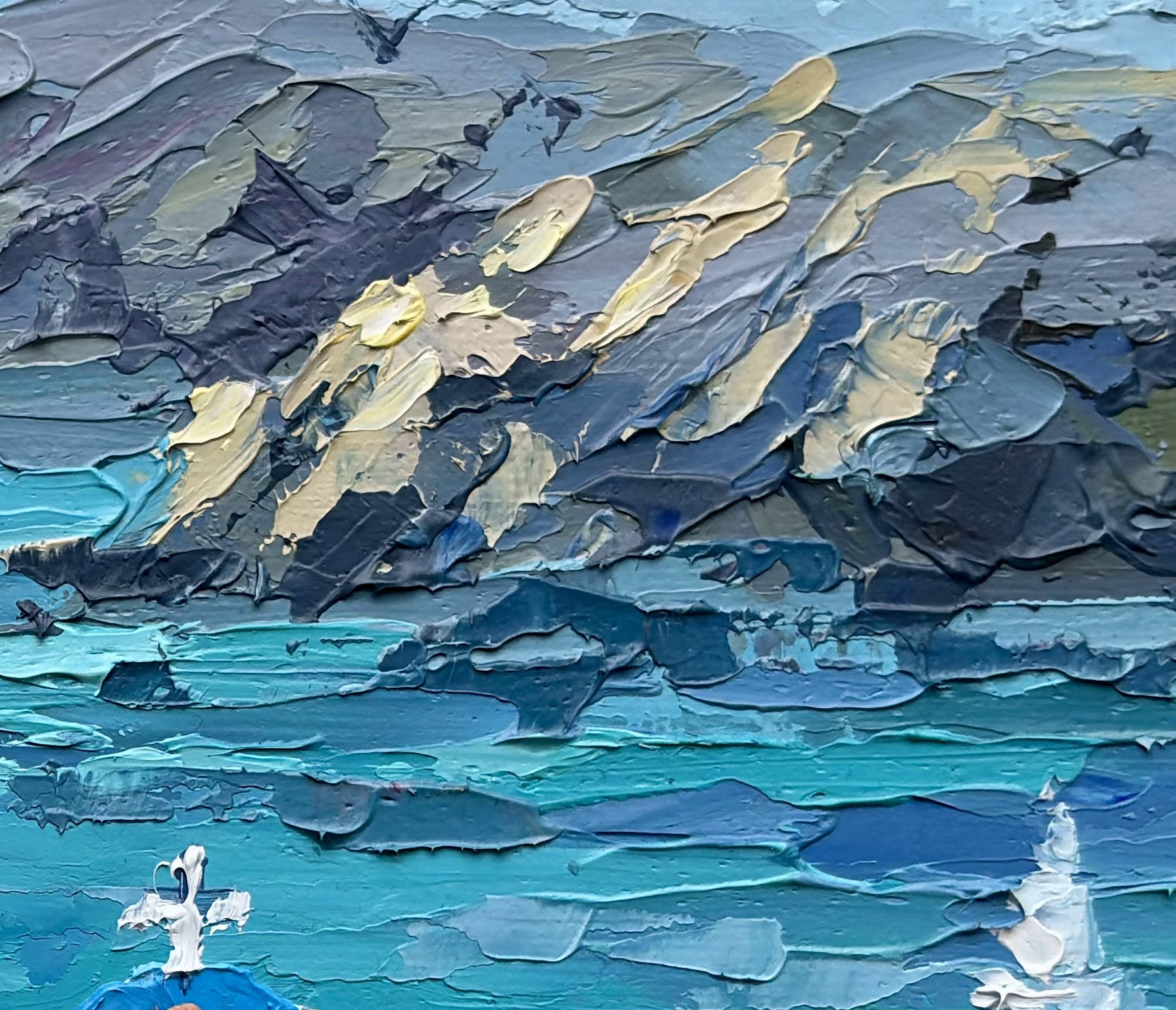 Oxypoint, Santorini, painting - Artalistic online contemporary art buying and selling gallery