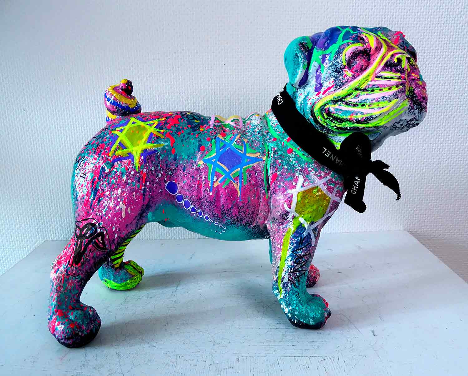 Sculpture Bulldog Pee Louis Vuitton Pop , Sculpture by Priscilla Vettese