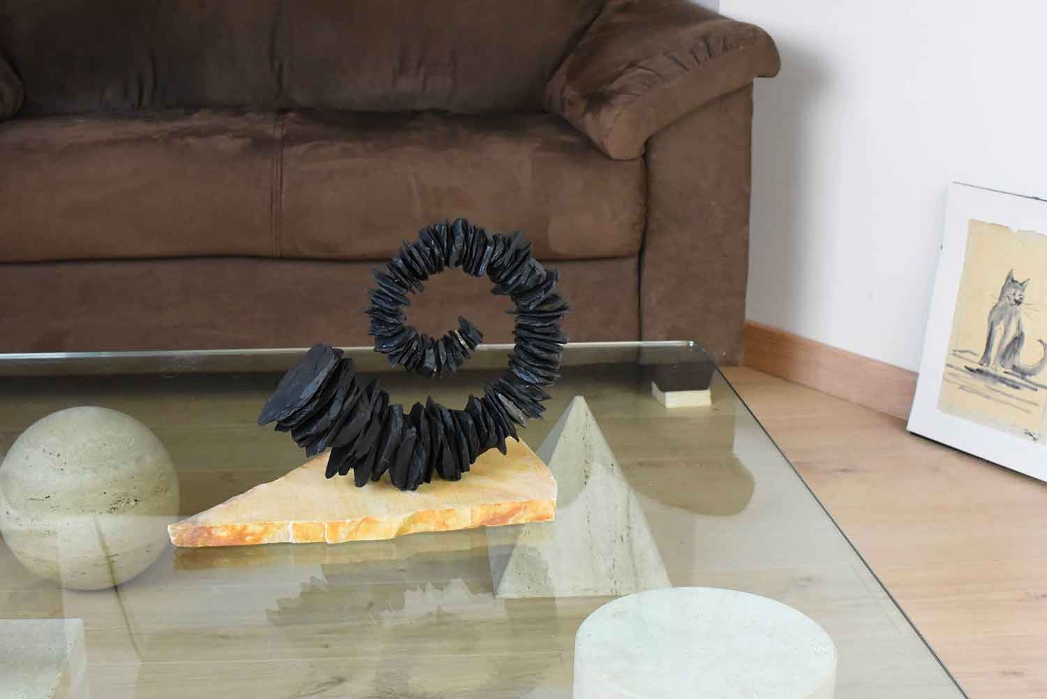 Marc Mugnier, spirale ardoisée, sculpture - Artalistic online contemporary art buying and selling gallery