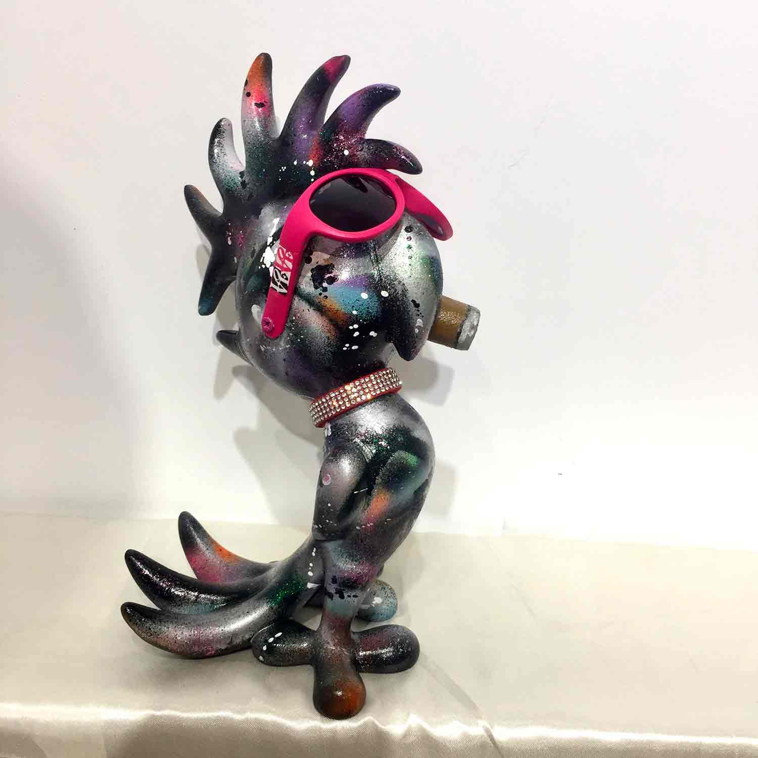Patric Cornée, My parrot is a rapper, sculpture - Artalistic online contemporary art buying and selling gallery