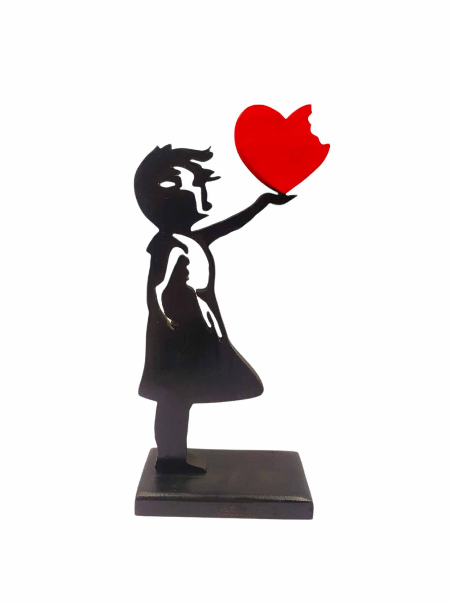 Ravi, Banksywood coeur croqué, sculpture - Artalistic online contemporary art buying and selling gallery