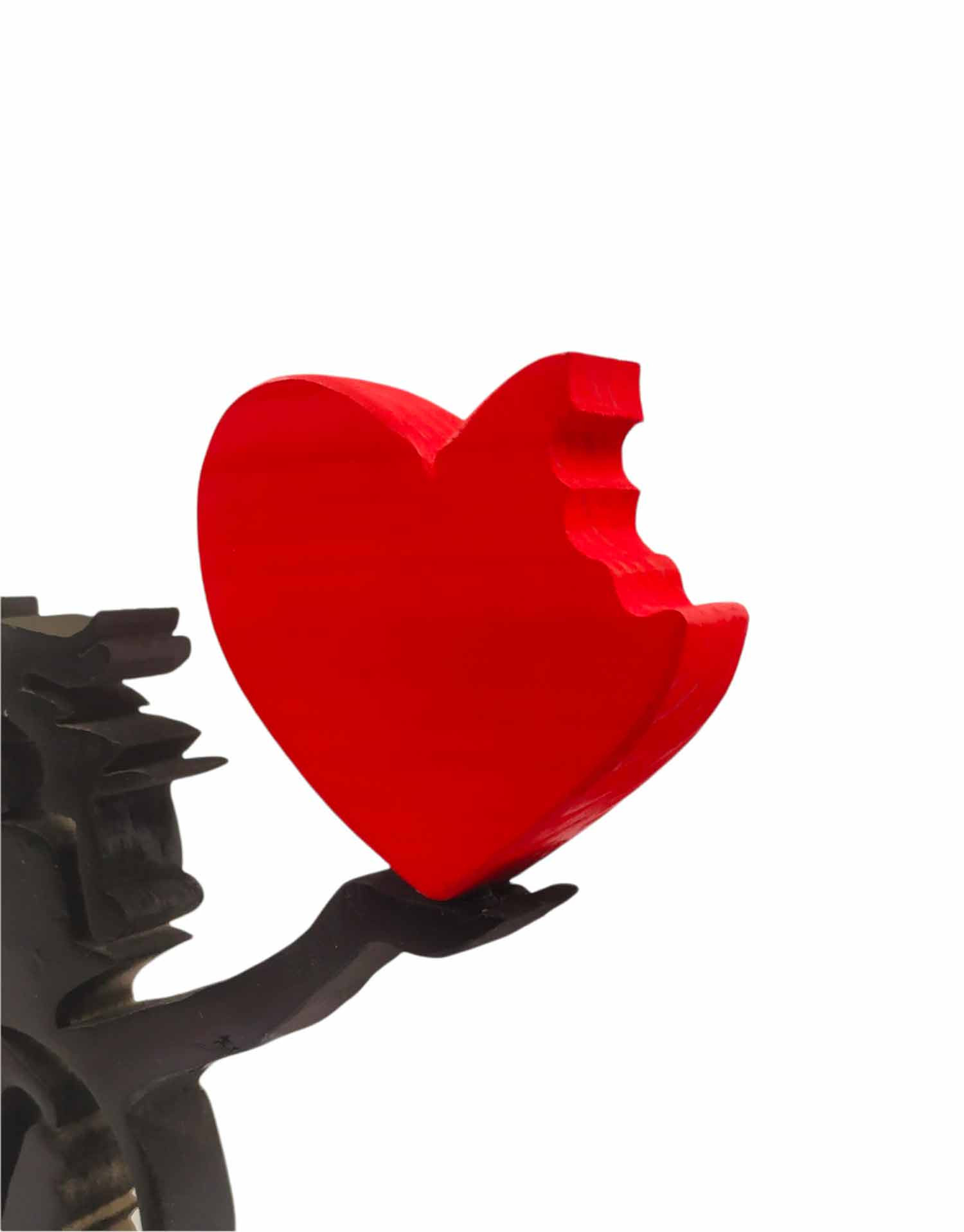 Ravi, Banksywood coeur croqué, sculpture - Artalistic online contemporary art buying and selling gallery