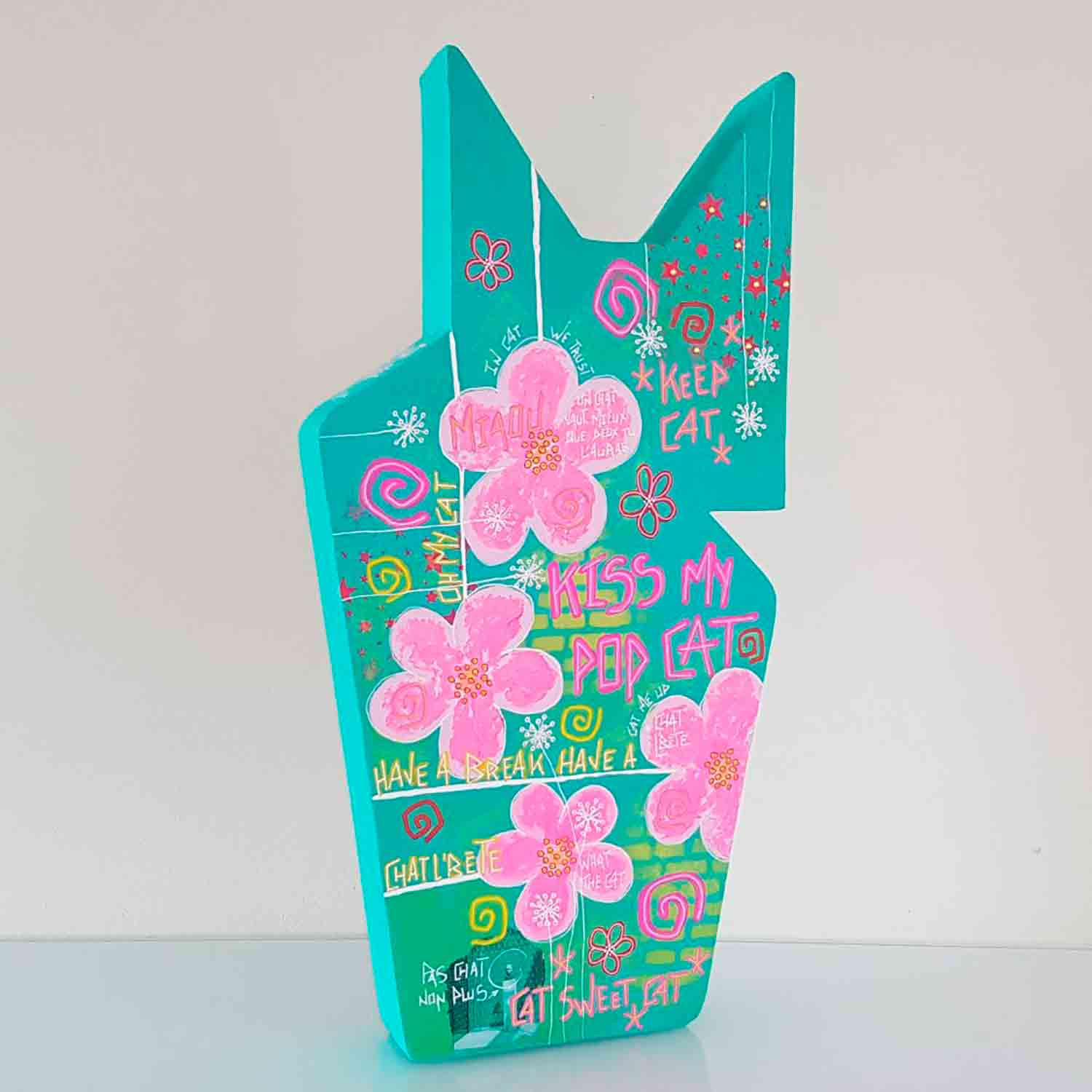 Stéphanie Godann, Pop cat, sculpture - Artalistic online contemporary art buying and selling gallery