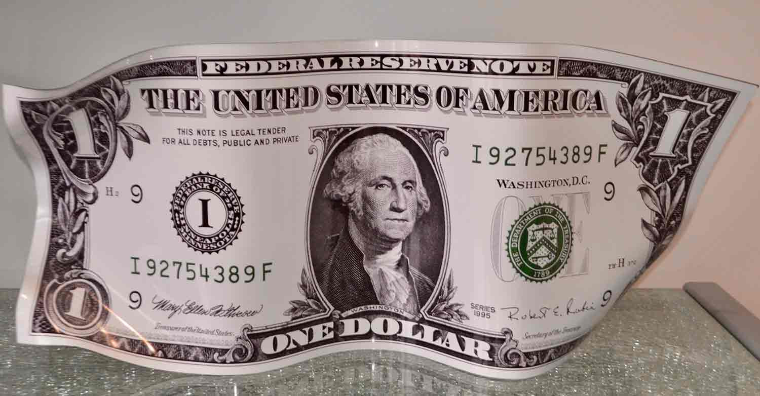 Karl Lagasse, One dollars, sculpture - Artalistic online contemporary art buying and selling gallery