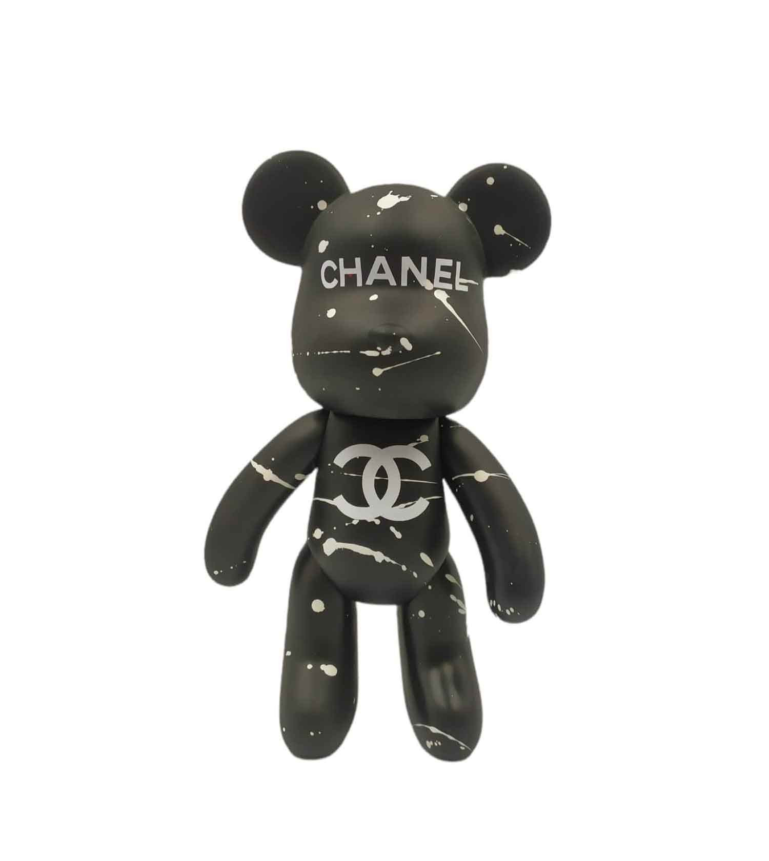 Contemporary Art - Resin sculpture - Bearbrick Chanel black - Vili