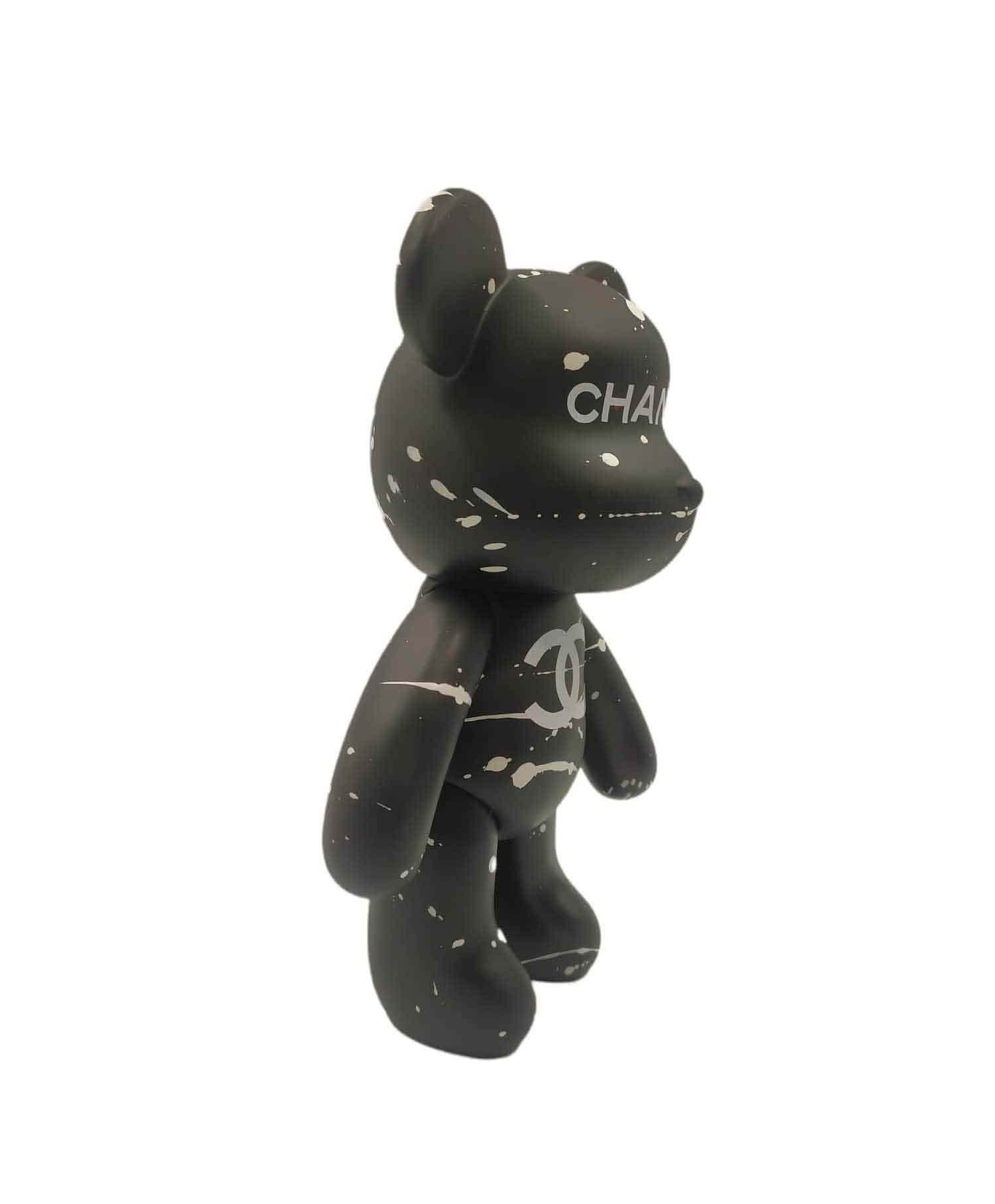 Contemporary Art - Mixed media on resin - Bearbrick Chanel Black