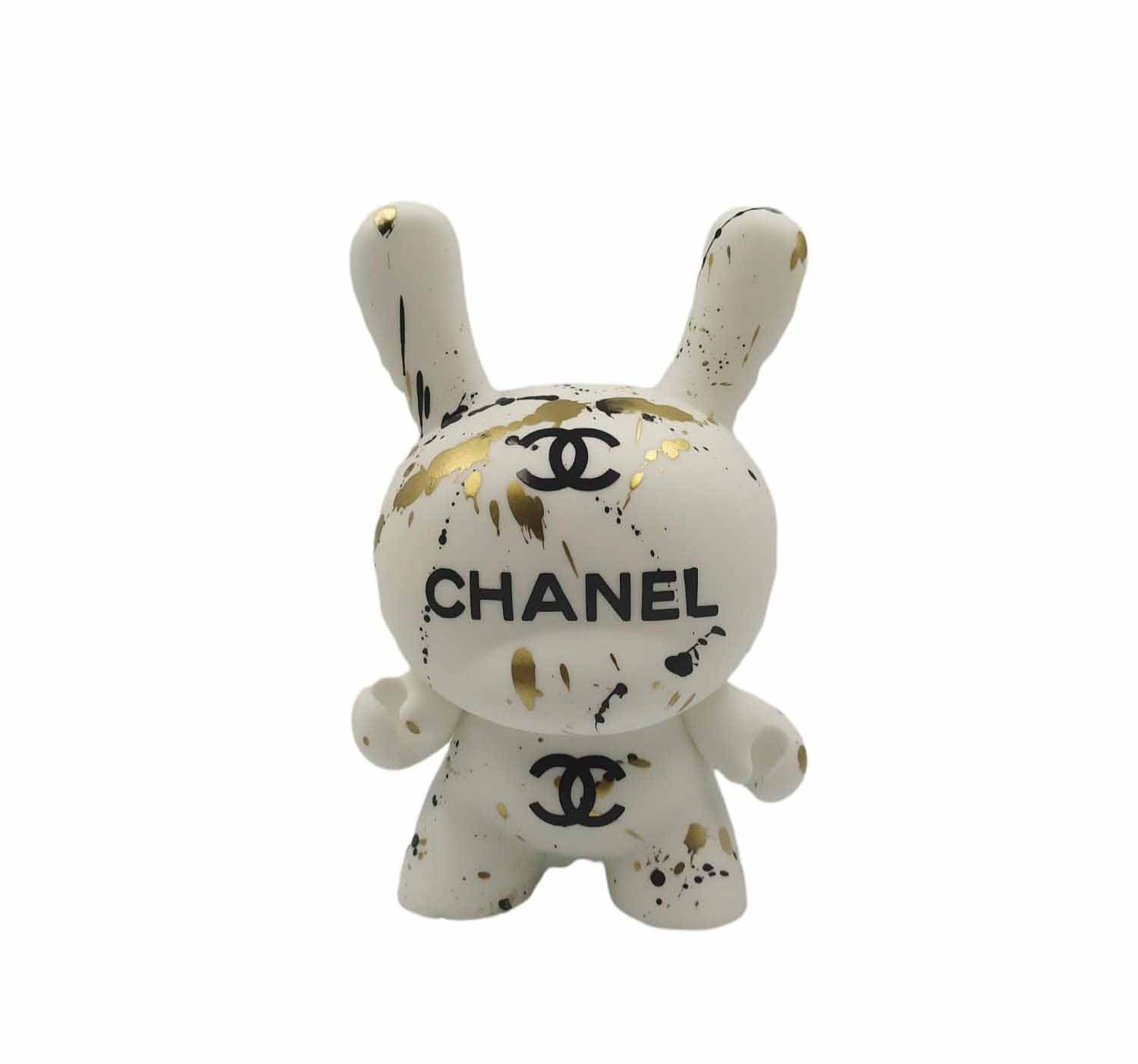 Contemporary Art - Mixed media - Lapin toy Chanel Gold black - Vili