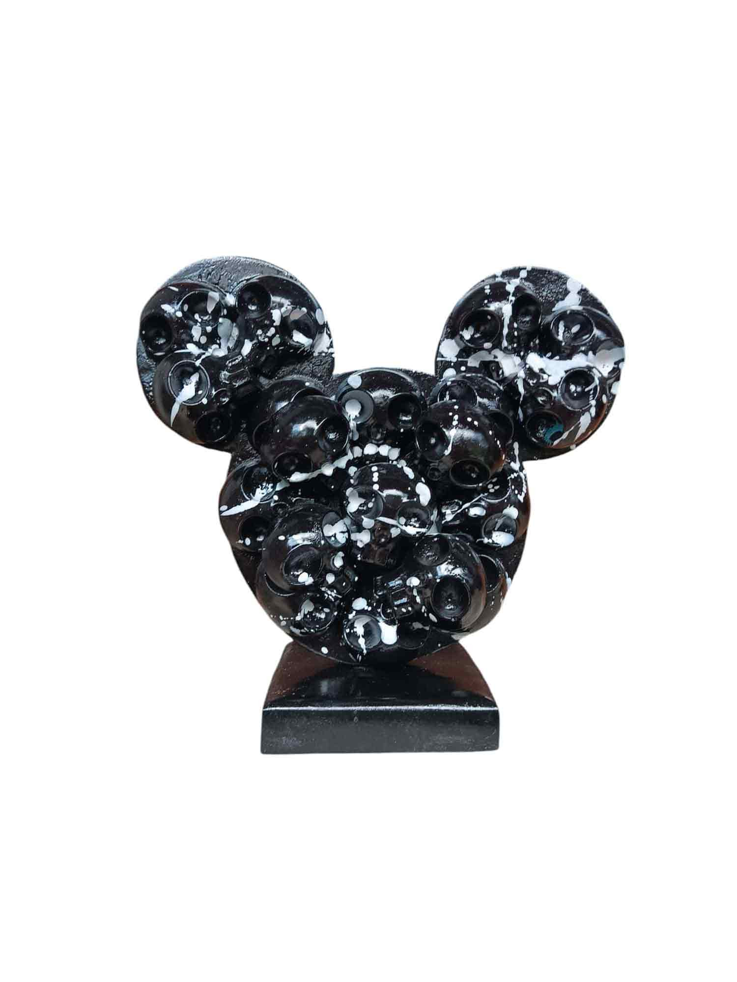 VL, Mickey skull black, sculpture - Artalistic online contemporary art buying and selling gallery