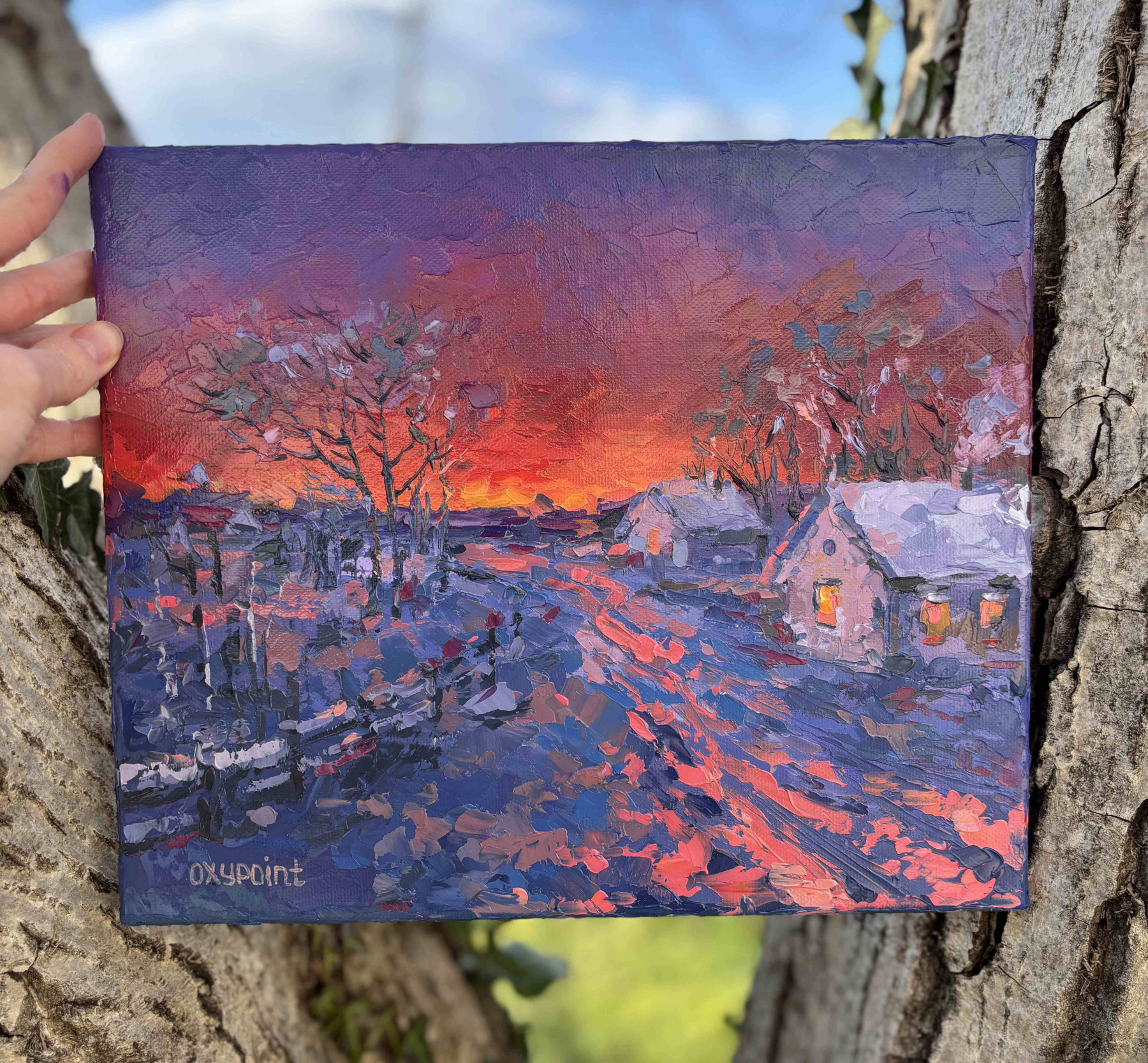 Oxypoint, Blazing horizon, painting - Artalistic online contemporary art buying and selling gallery
