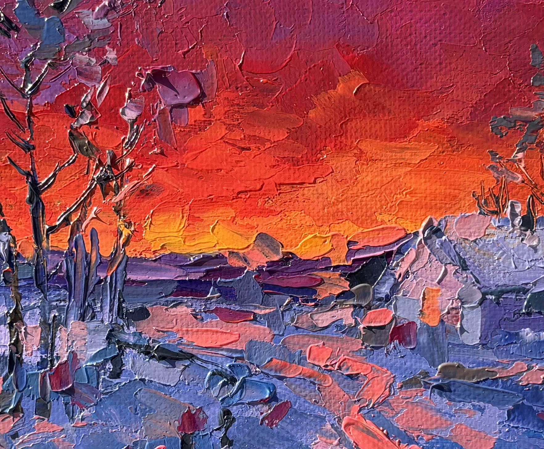 Oxypoint, Blazing horizon, painting - Artalistic online contemporary art buying and selling gallery