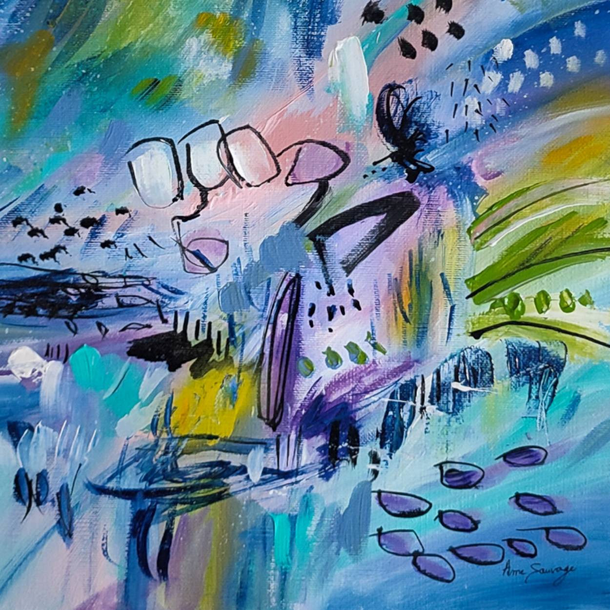 Âme Sauvage, Drôle de monde, painting - Artalistic online contemporary art buying and selling gallery