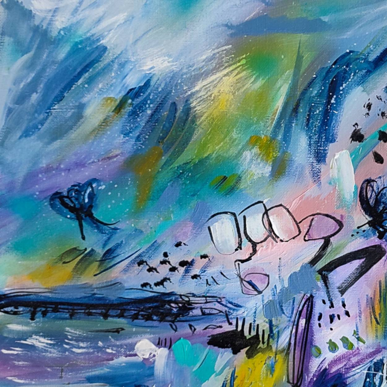Âme Sauvage, Drôle de monde, painting - Artalistic online contemporary art buying and selling gallery