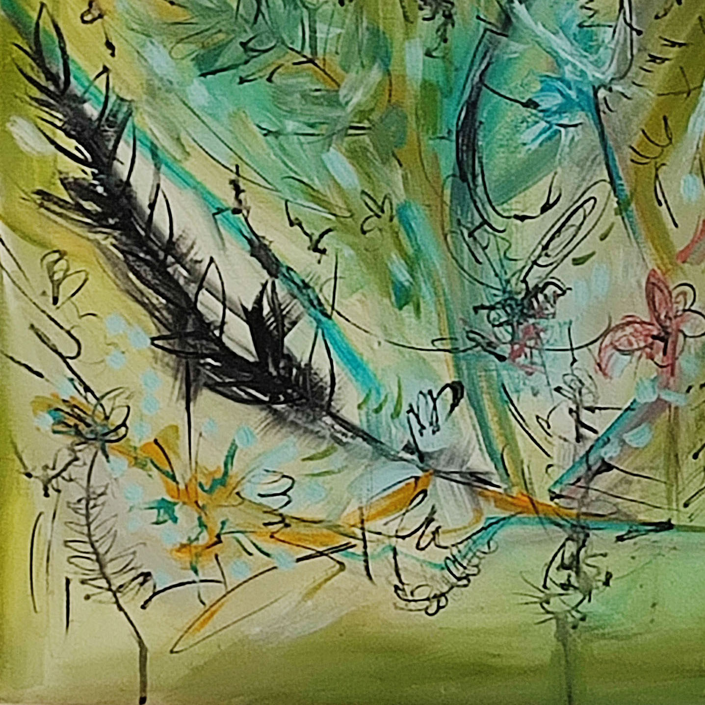 Âme Sauvage, La plume, painting - Artalistic online contemporary art buying and selling gallery