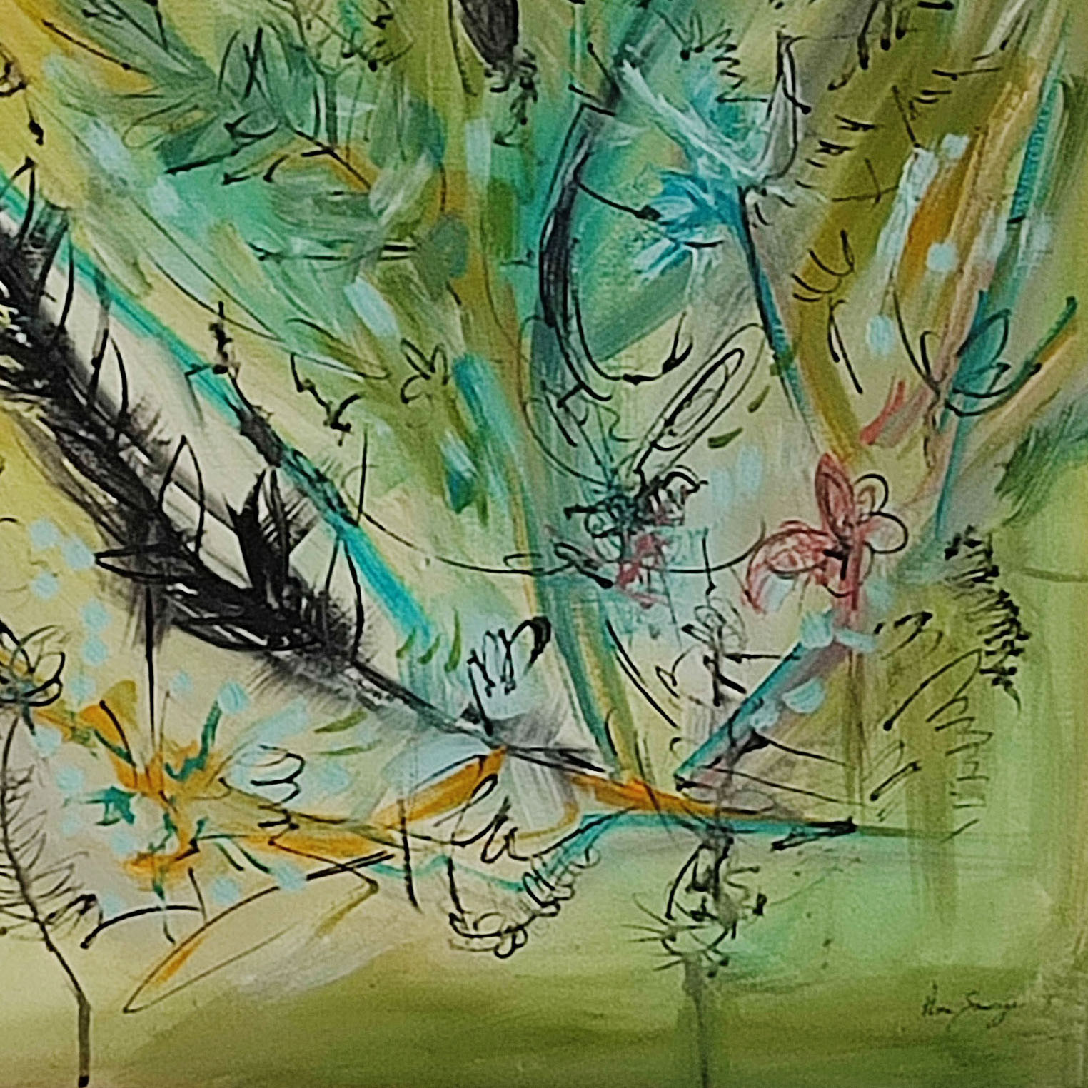 Âme Sauvage, La plume, painting - Artalistic online contemporary art buying and selling gallery