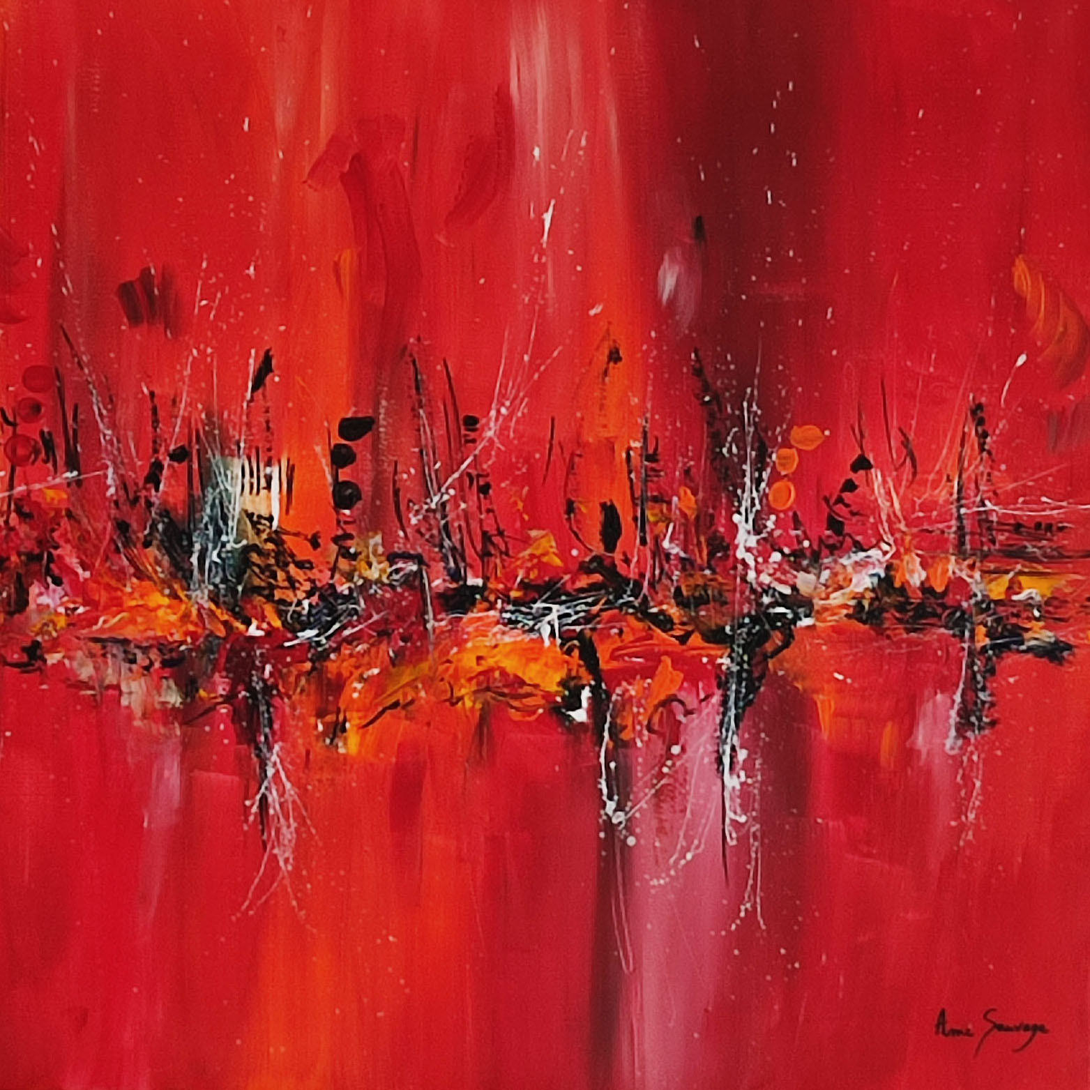 Âme Sauvage, l'oiseau noir, painting - Artalistic online contemporary art buying and selling gallery