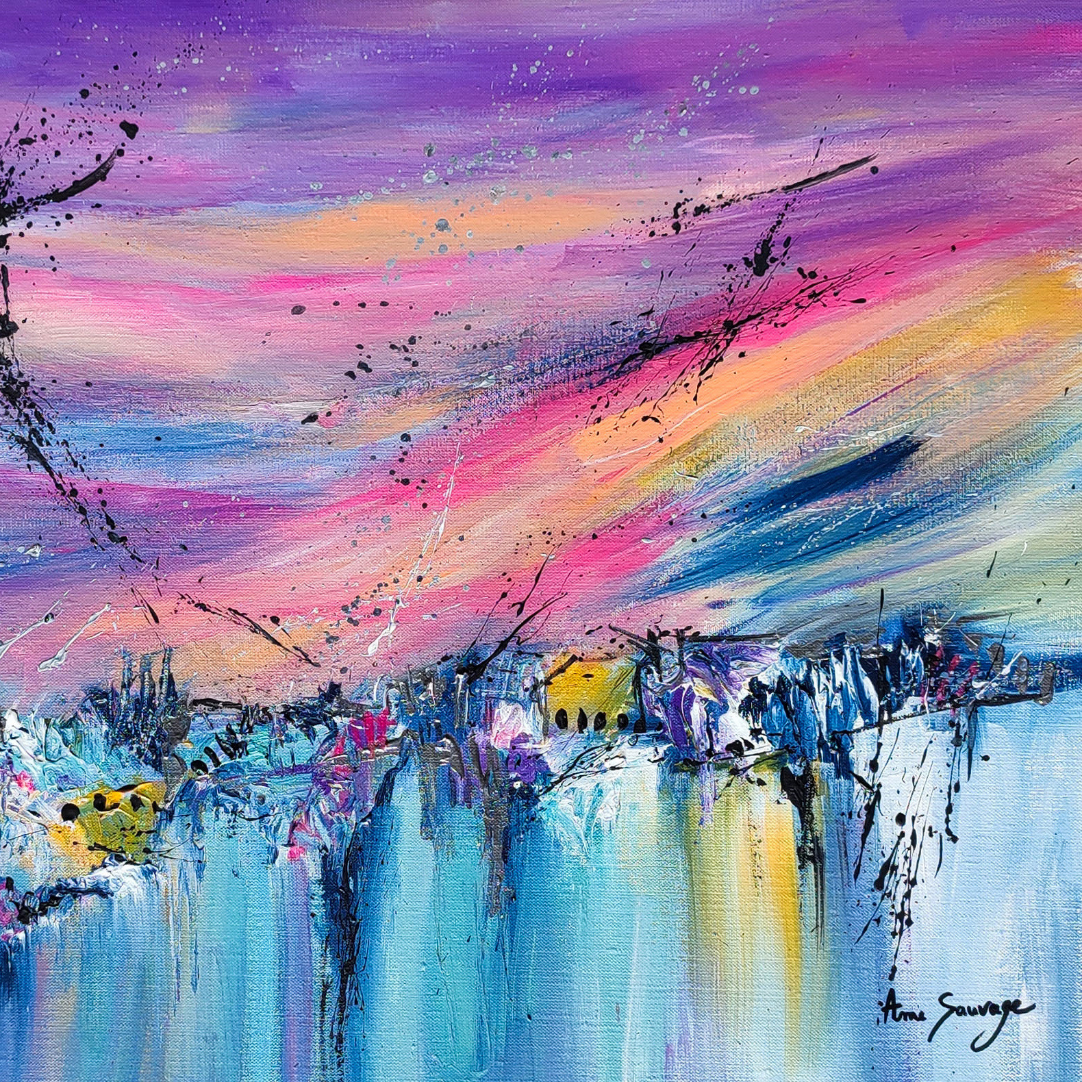 Âme Sauvage, Vague céleste, painting - Artalistic online contemporary art buying and selling gallery