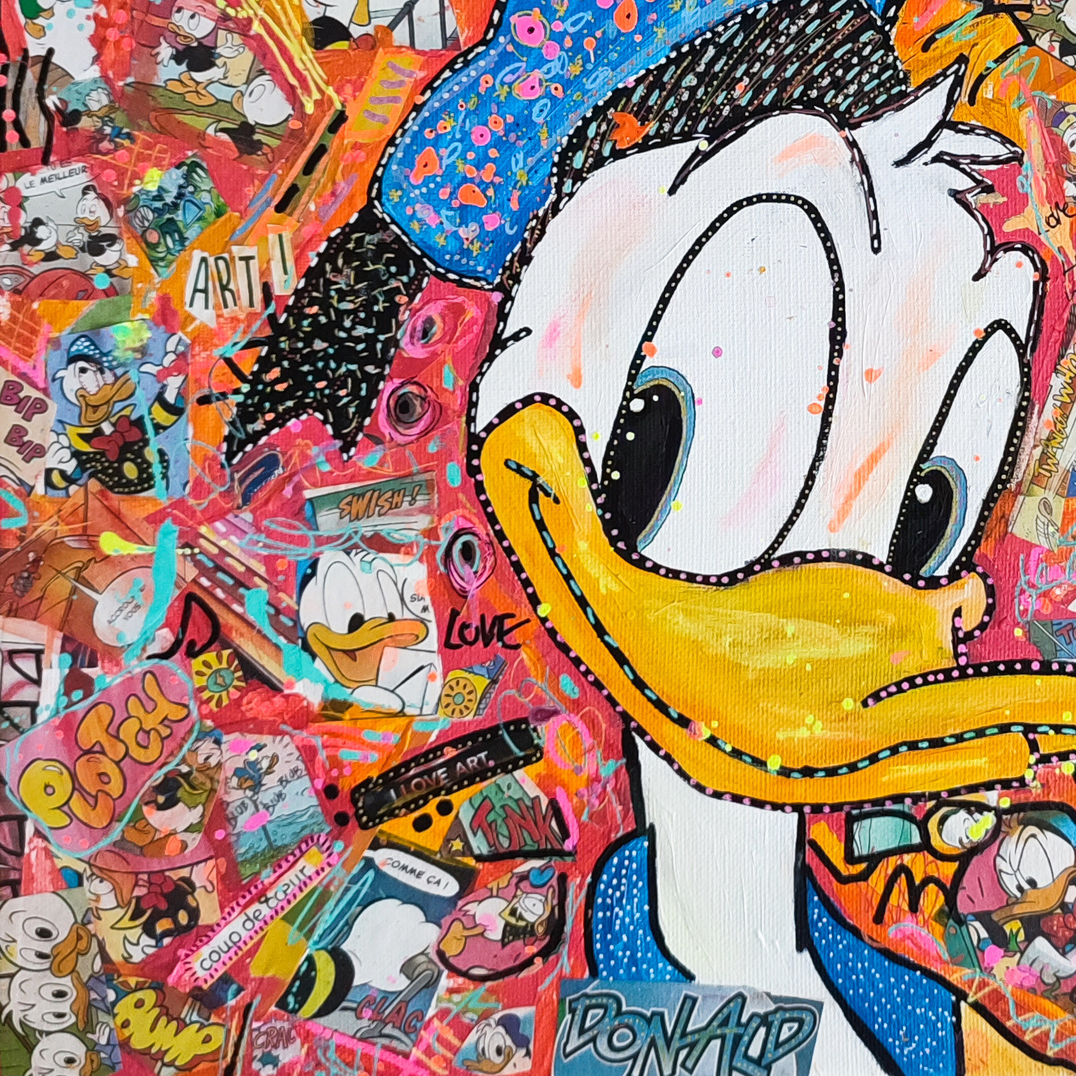 Âme Sauvage, Donald's aventures, painting - Artalistic online contemporary art buying and selling gallery