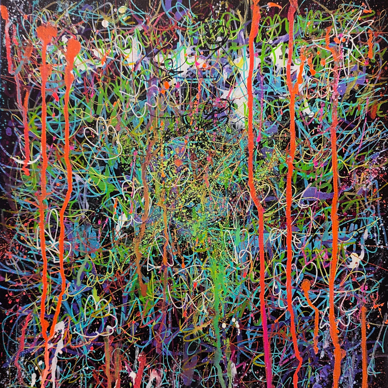 Âme Sauvage, L'arbre vert, painting - Artalistic online contemporary art buying and selling gallery