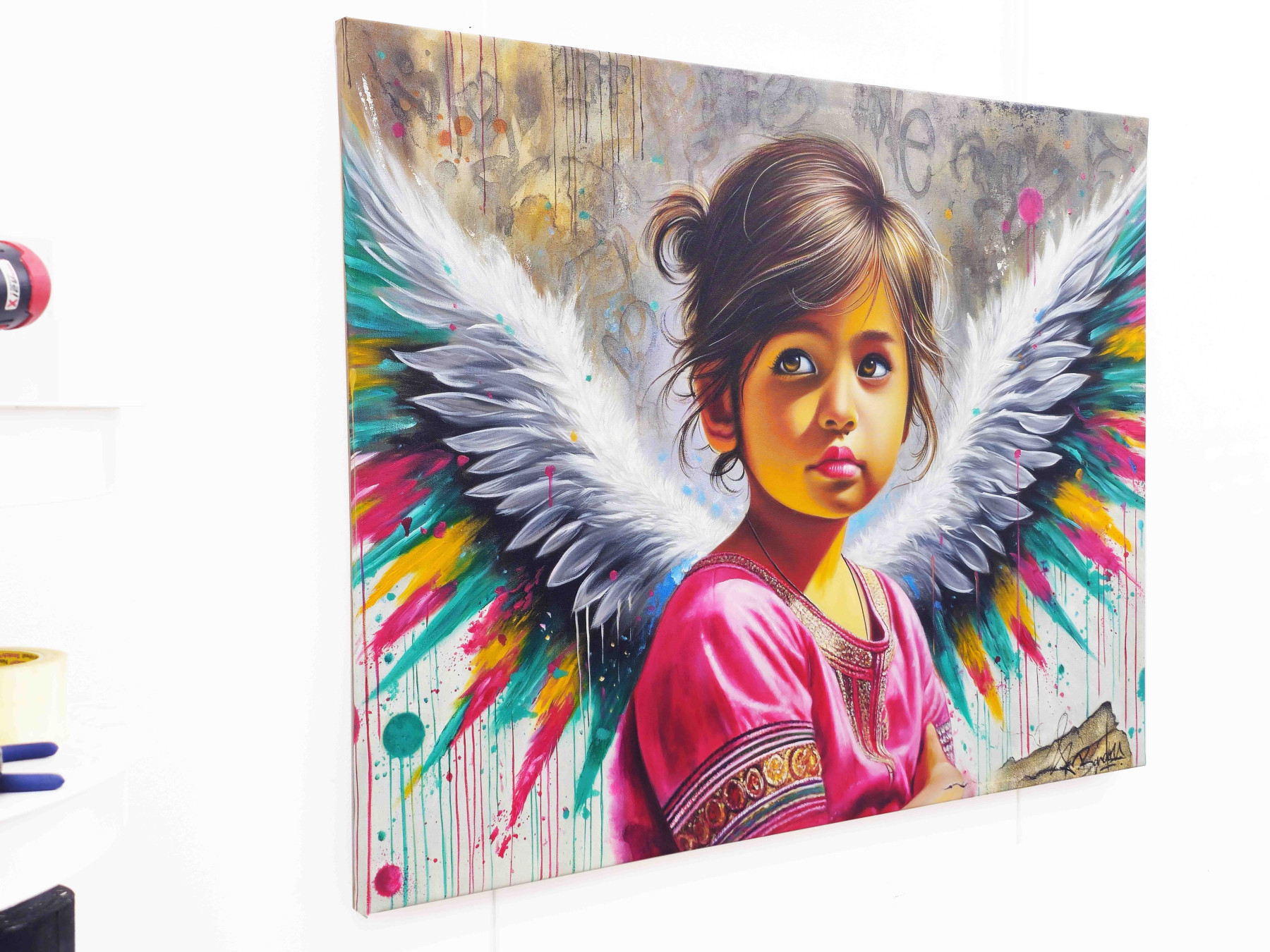 Vincent Bardou, L'ange de l'innocence, painting - Artalistic online contemporary art buying and selling gallery