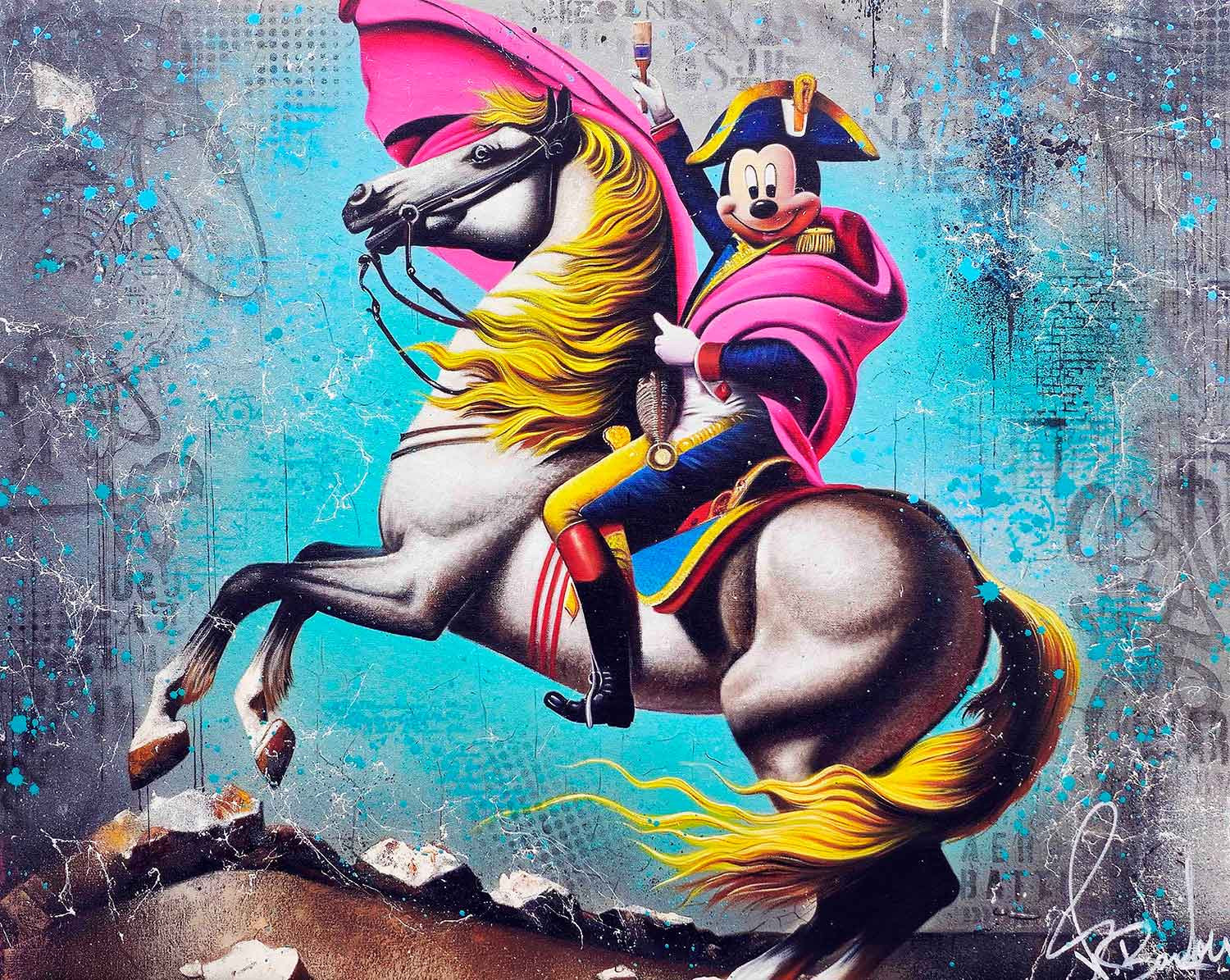 Vincent Bardou, Mickey Napoléon, painting - Artalistic online contemporary art buying and selling gallery