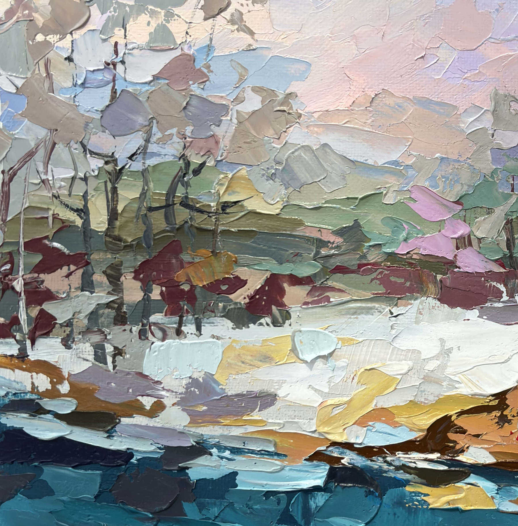 Oxypoint, Turquoise flow, painting - Artalistic online contemporary art buying and selling gallery