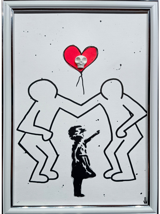 Haring and BanksySkull