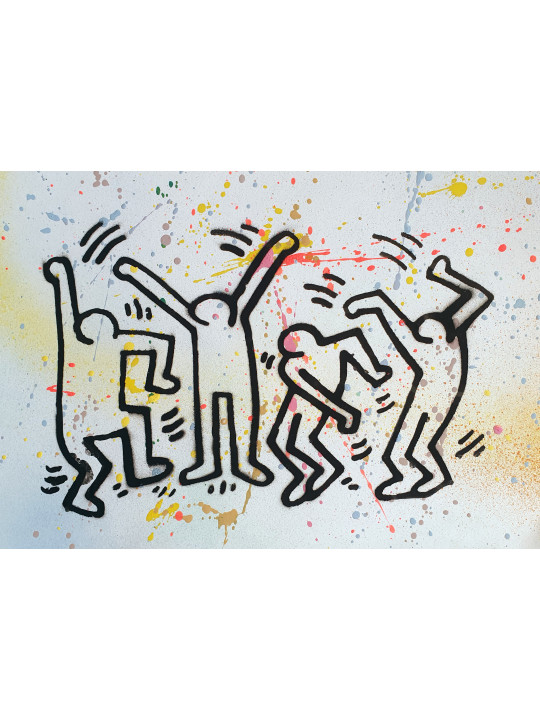 Dance Haring pochoir