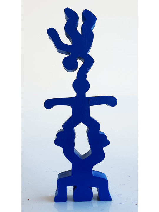 TOTEM BOYS HARING bleu pop