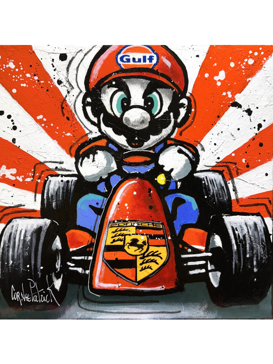 Super Mario pilote une Porsche