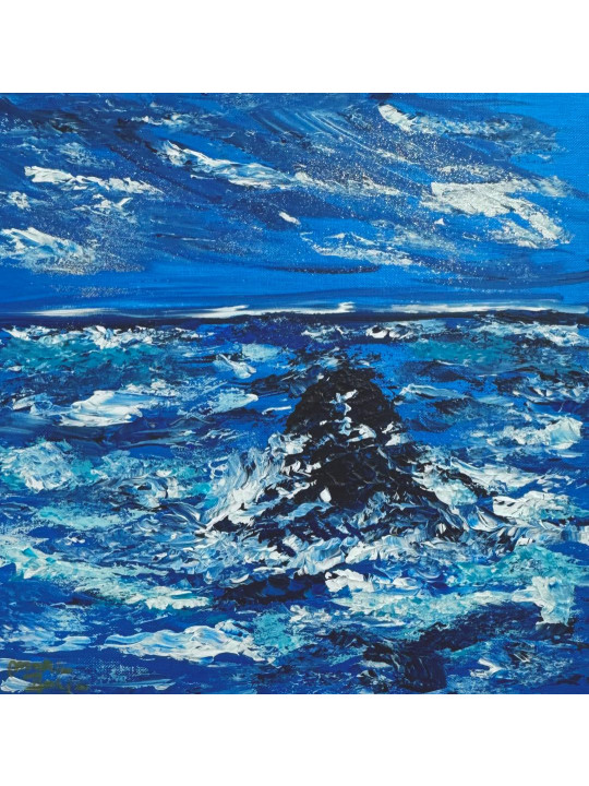 Bord de mer en camaïeu de bleus