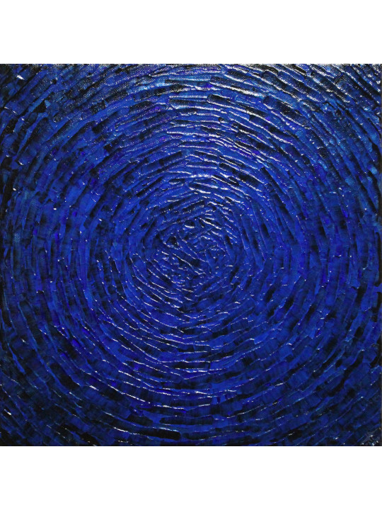 Éclat concentrique bleu sombre