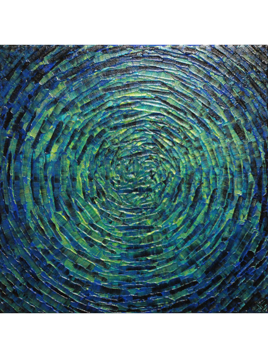 Éclat concentrique vert bleu