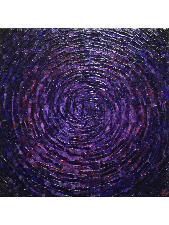 Éclat concentrique violet bleu