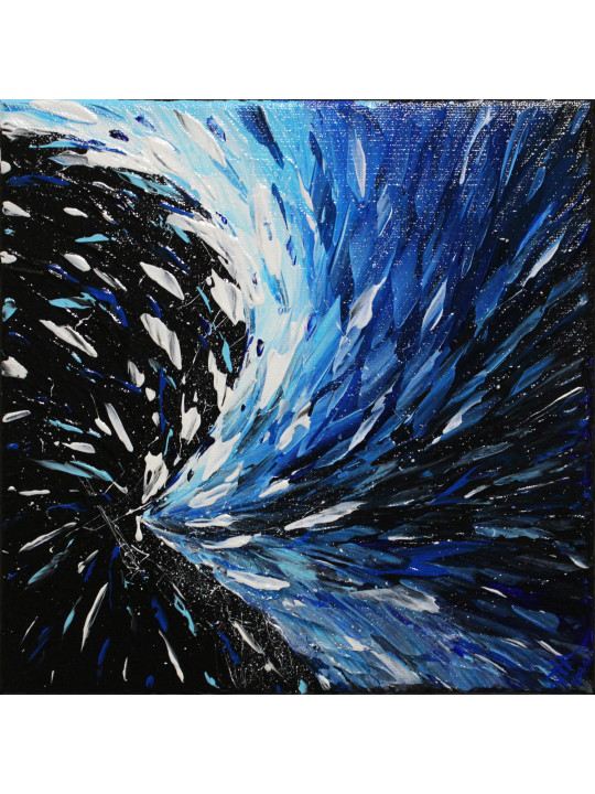 Éruption blanche et bleue