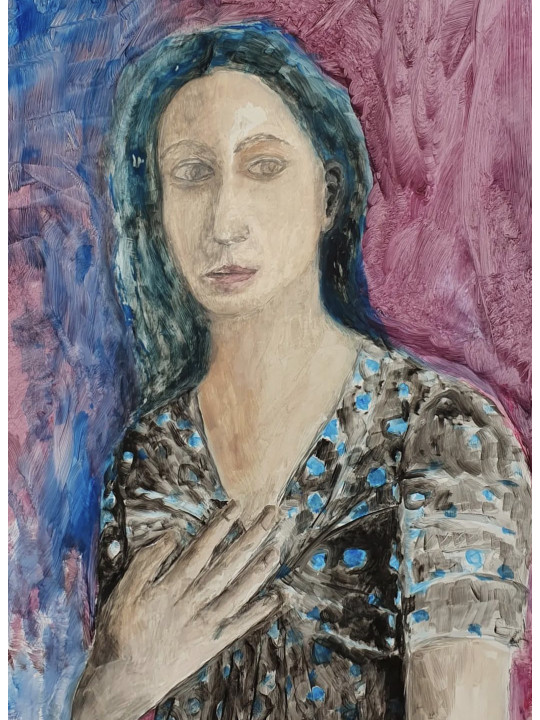 La Femme à la main sur la poitrine