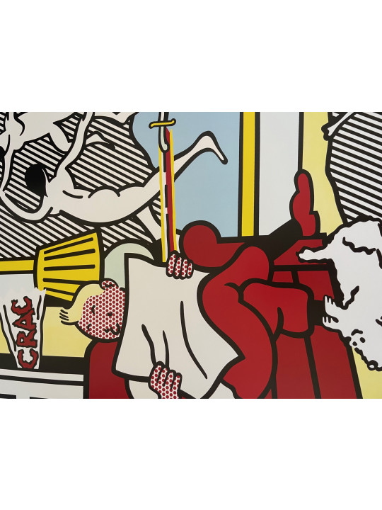 Tintin Reading, 1993, copyright Roy Lichtenstein & Sabam Brussels 1995, Printed in Belgium
