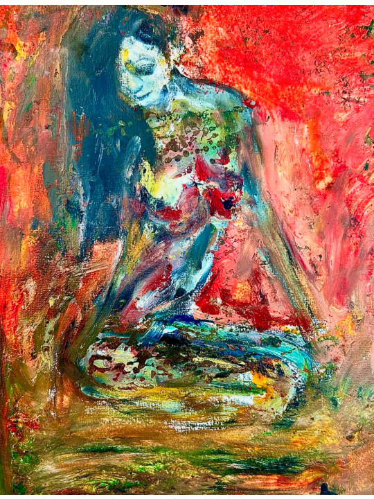 Nue femme rouge
