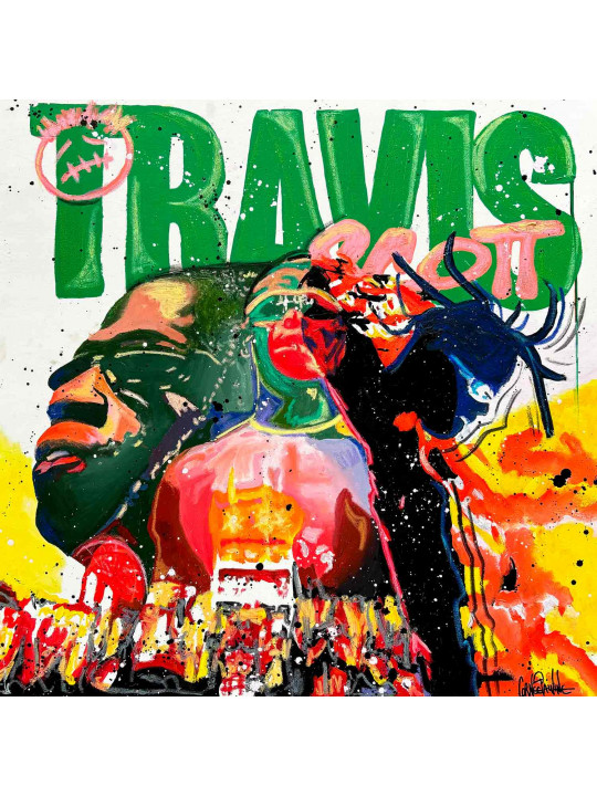 Travis Scott on fire