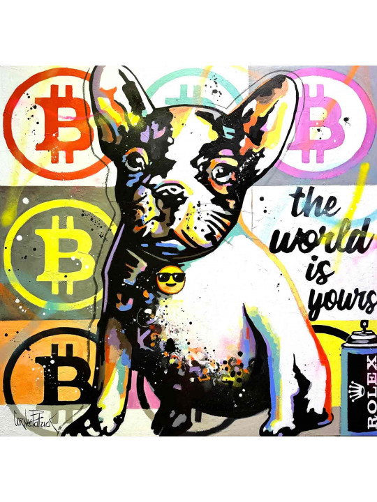 My French Bulldog loves Rolex and Bitcoins