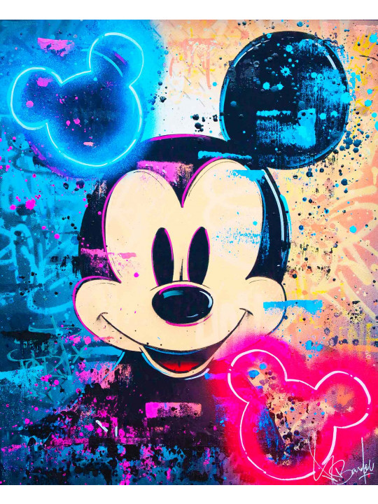 Tableau Pop Art Mickey Minnie Vuitton l Tableau-popart