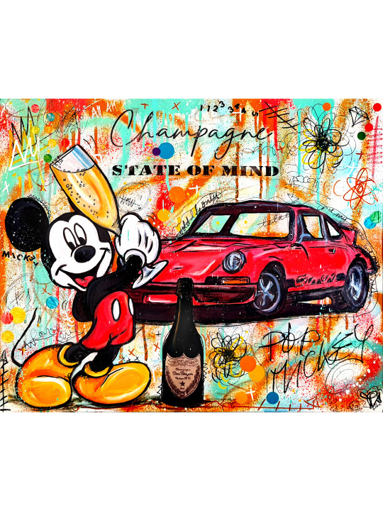Pop Mickey Porsche et Champagne