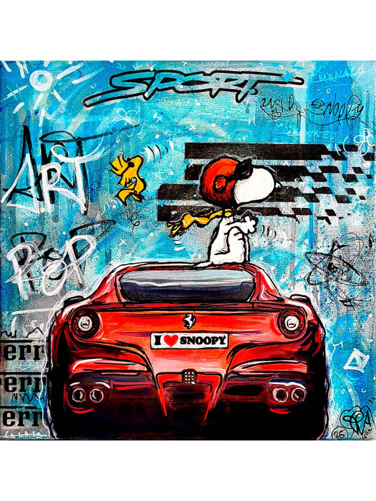 Pop Snoopy Ferrari