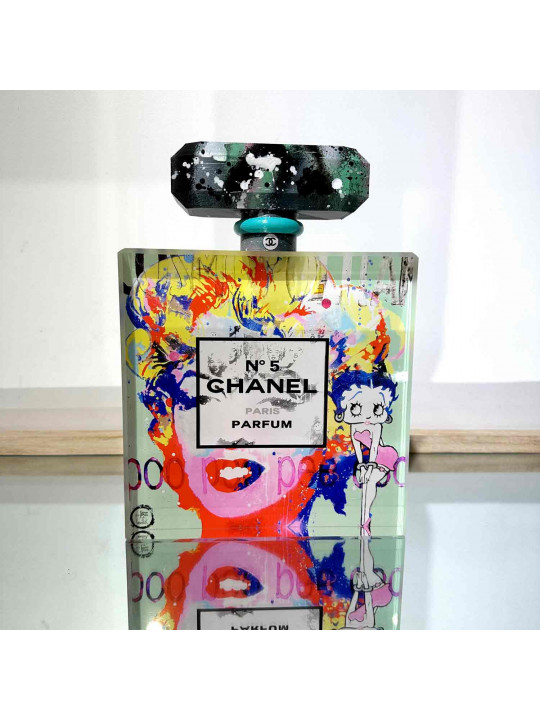 Flacon Chanel n°5, Marilyn et Betty, vert