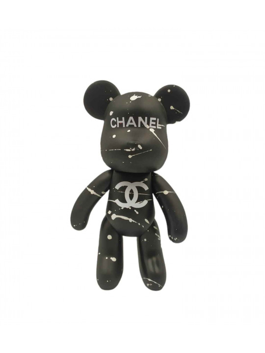 Contemporary Art - Resin sculpture - Bearbrick Chanel black - Vili